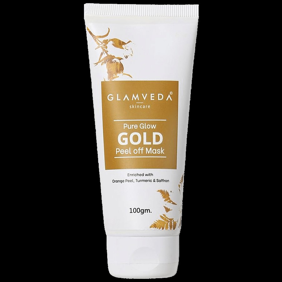 Glamveda Pure Glow Gold Peel Off Mask - With Orange Peel