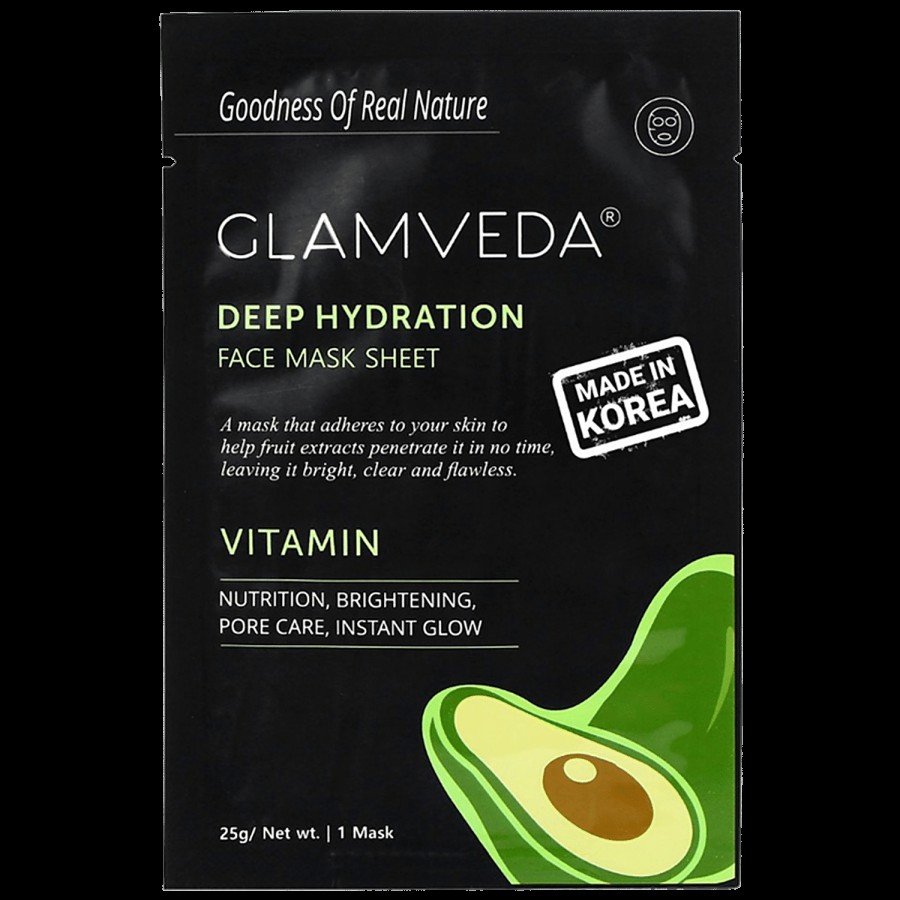 Glamveda Vitamin Pore Care & Nutrition Face Mask Sheet