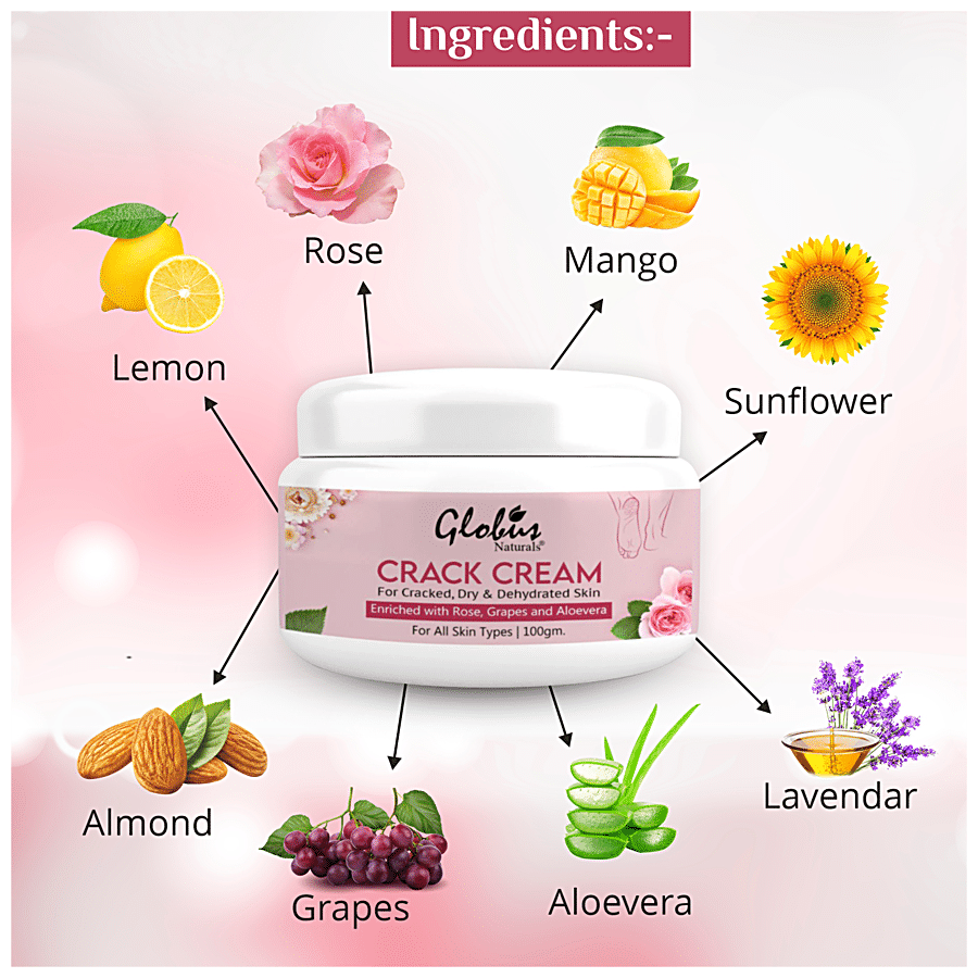 Globus Naturals Crack Cream - With Rose