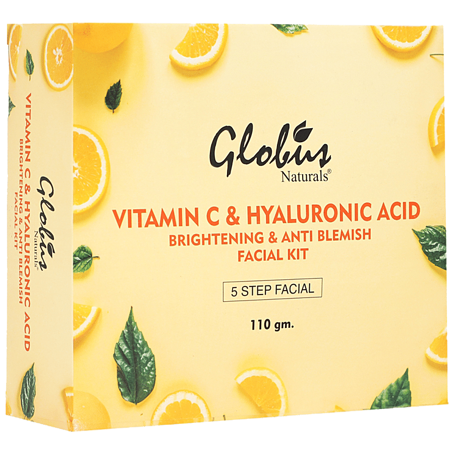 Globus Naturals Vitamin C & Hyaluronic Acid Facial Kit - Anti-Blemish