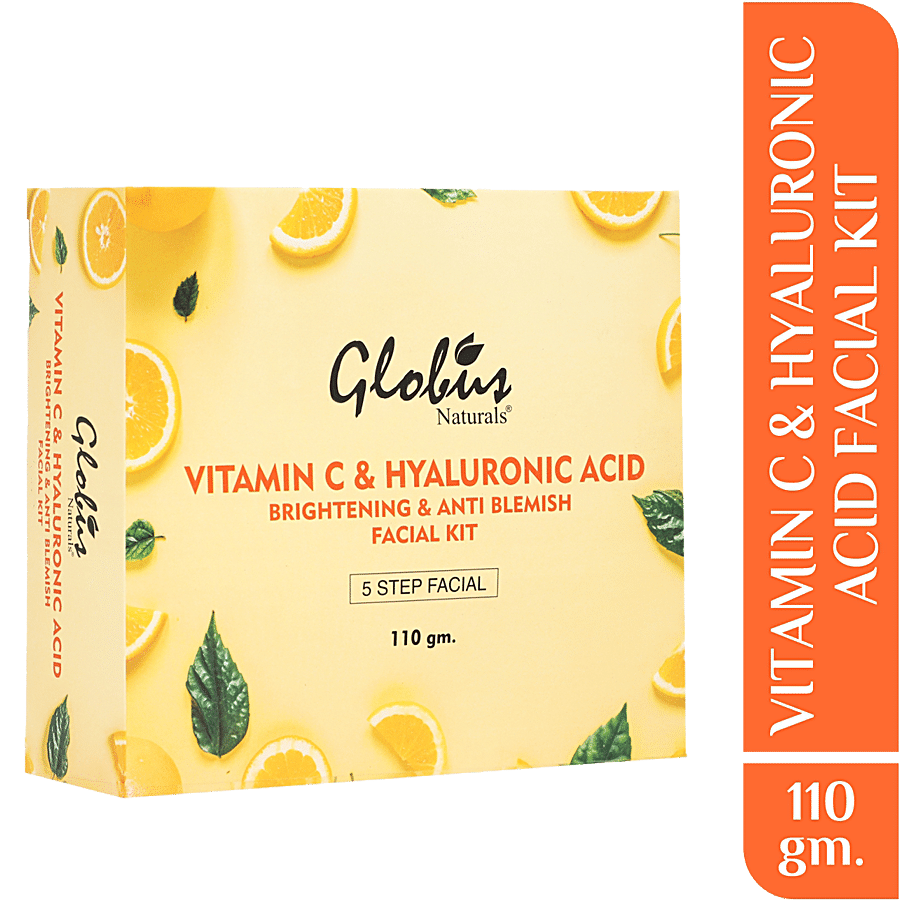 Globus Naturals Vitamin C & Hyaluronic Acid Facial Kit - Anti-Blemish