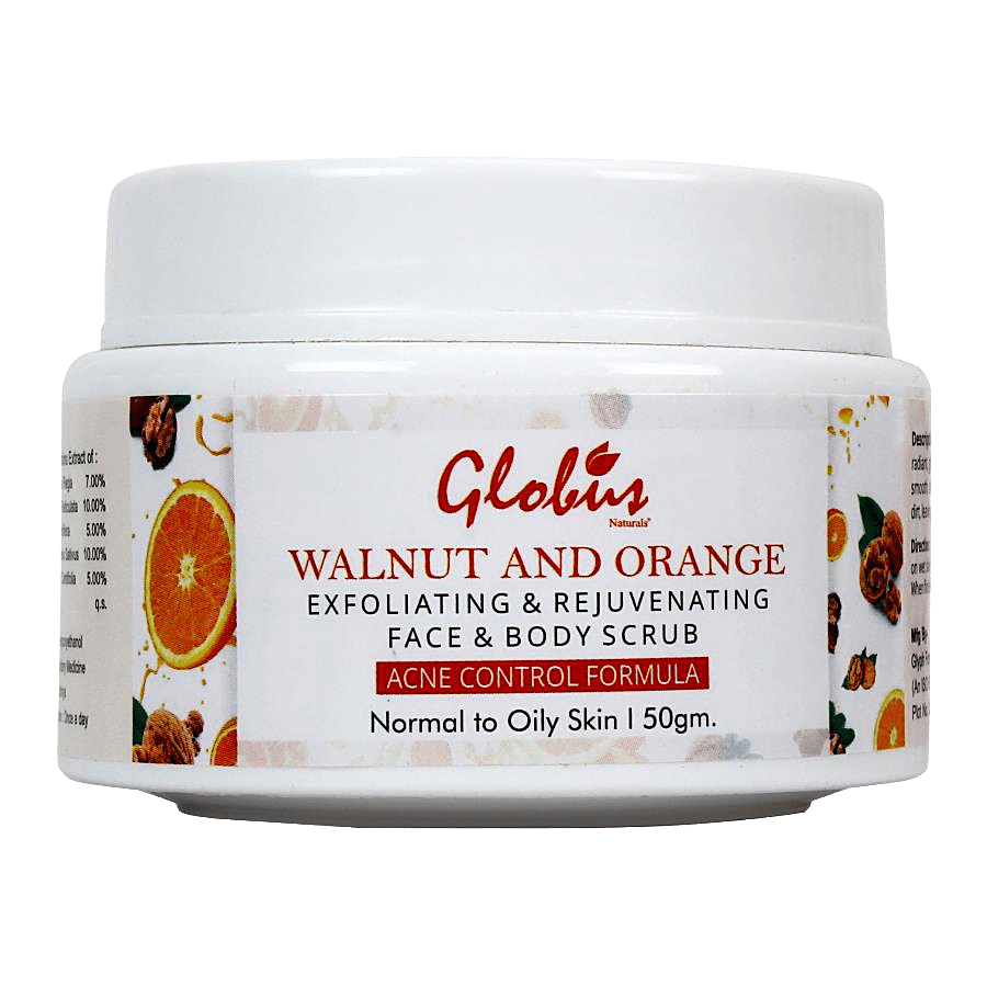 Globus Naturals Walnut & Orange Face & Body Scrub