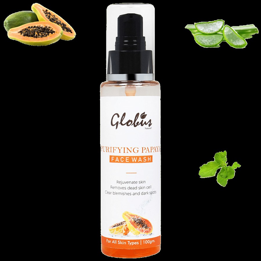 Globus Naturals Anti Tanning Papaya Face Wash