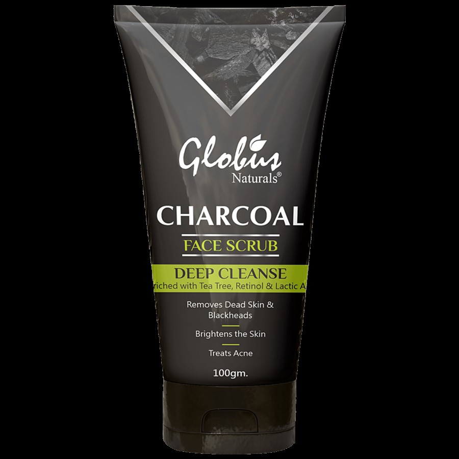 Globus Naturals Charcoal Face Scrub - Deep Cleanse