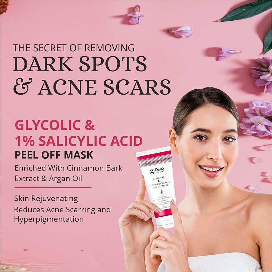 Globus Naturals Glycolic & 1% Salicylic Acid Herbal Face Pack