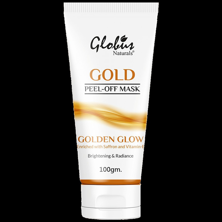 Globus Naturals Golden Glow Peel-Off Mask - With Vitamin-E & Saffron