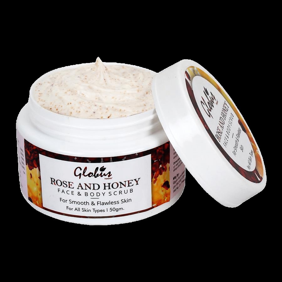 Globus Naturals Honey & Rose Body & Face Scrub