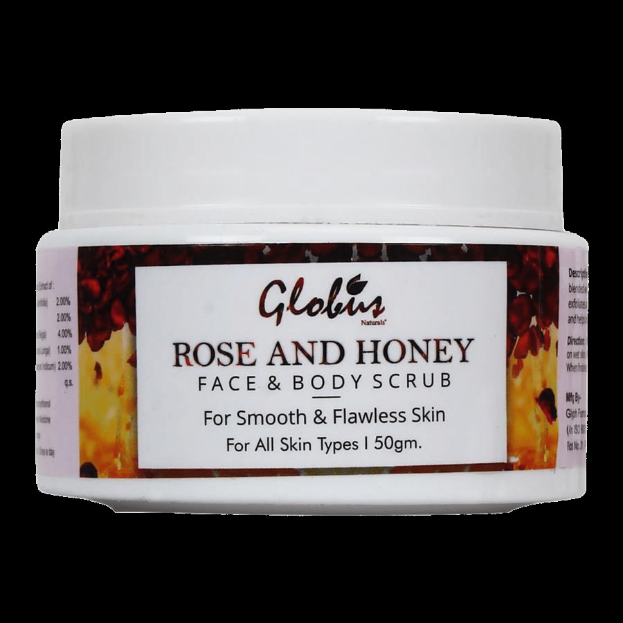 Globus Naturals Honey & Rose Body & Face Scrub