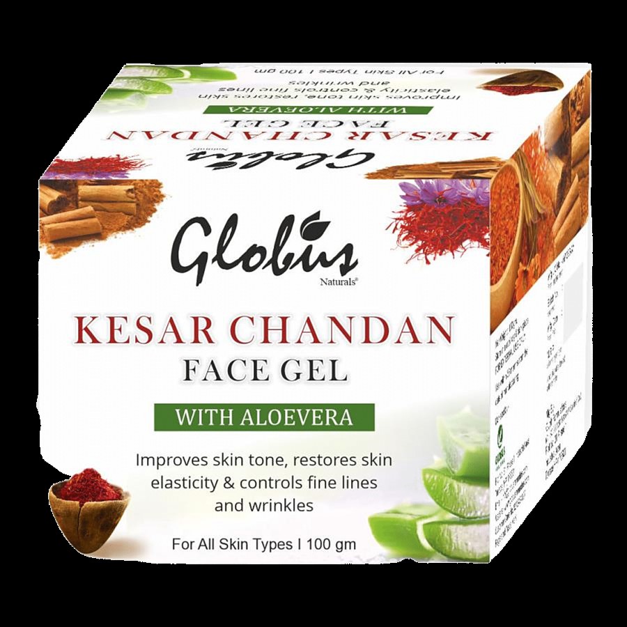 Globus Naturals Kesar Chandan Face Gel With Aloe Vera