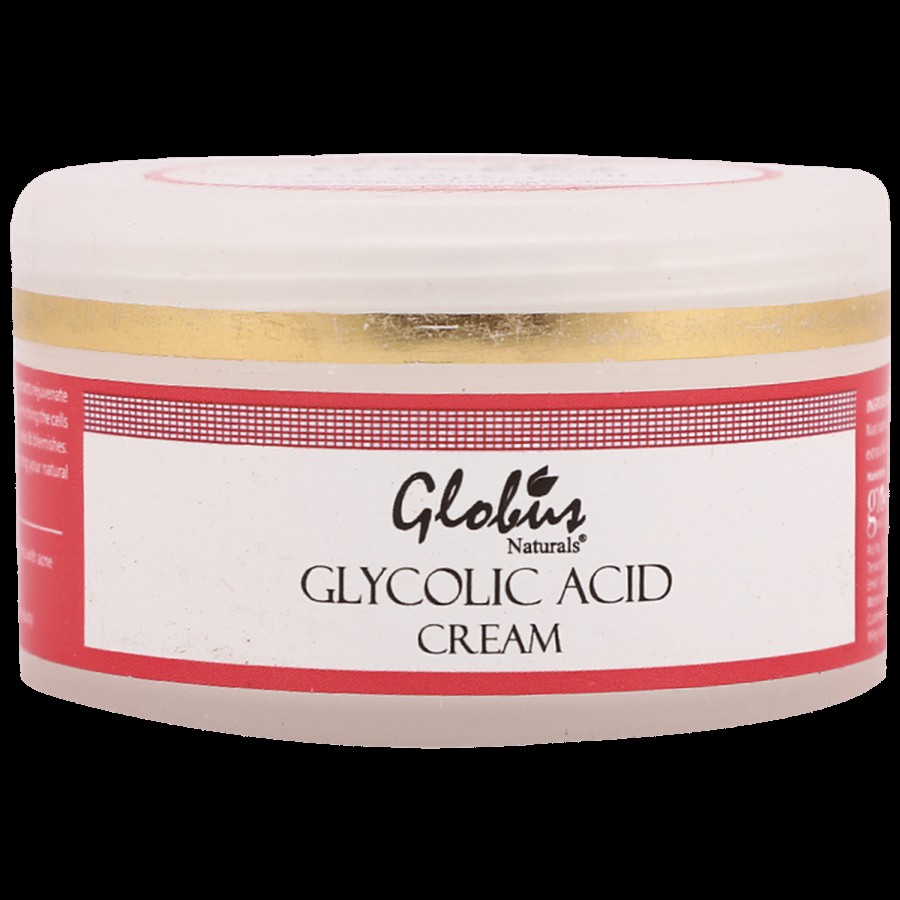 Globus Naturals Pimple Clear Glycolic Acid Brightening Cream - Enriched With Niacinamide