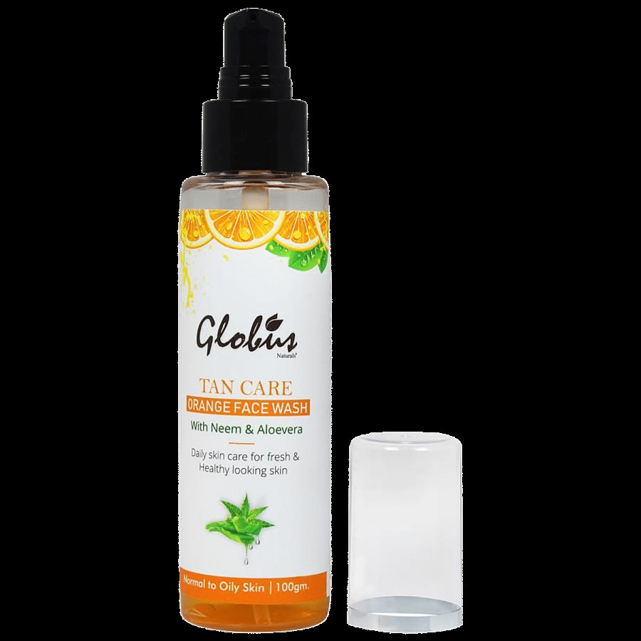 Globus Naturals Tan Care Face wash - Orange with Aloe Vera & Neem