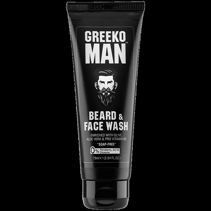 Greeko Man Beard & Face Wash - Soap Free