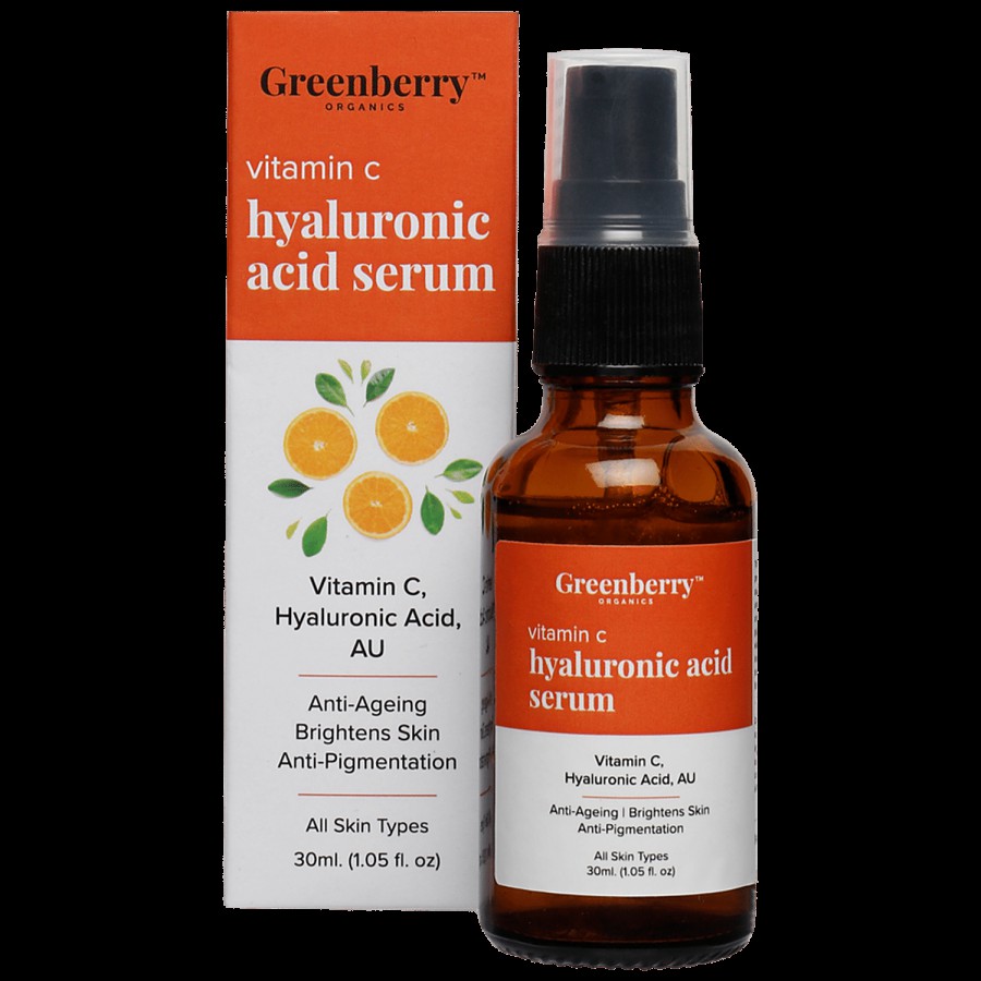 Greenberry Organics Gold Serum - Vitamin C & Hyaluronic Acid