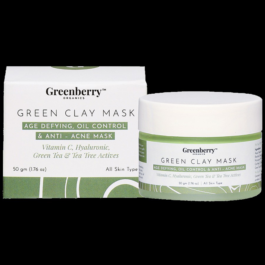 Greenberry Organics Green Clay Mask - Age Defying