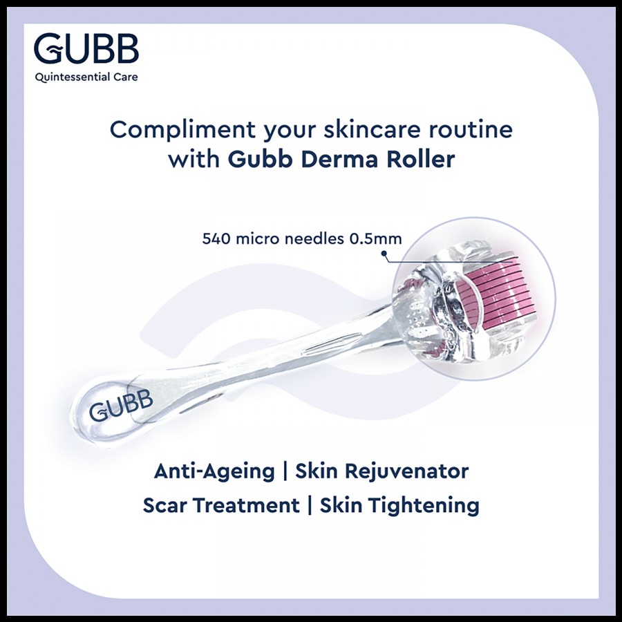 Gubb 0.5MM Derma Roller - 540 Micro Needles