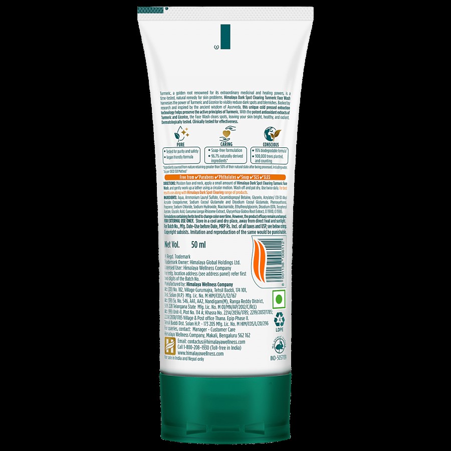 Himalaya Dark Spot Clearing Turmeric Face Wash