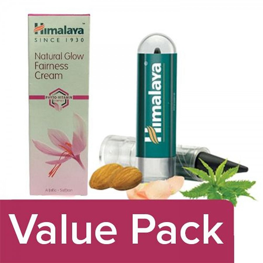 Himalaya Fairness Cream - Natural Glow 50 gm + Kajal 2.7 gm