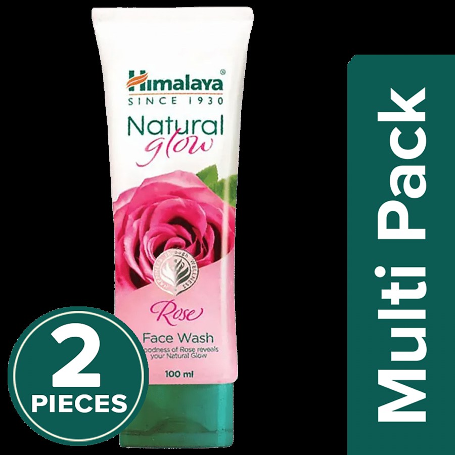 Himalaya Natural Glow Rose Face Wash - Removes Impurities & Dirt