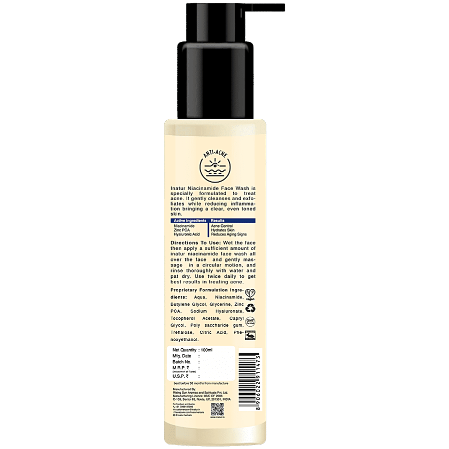 INATUR  Anti-acne Niacinamide Face Wash - Zinc