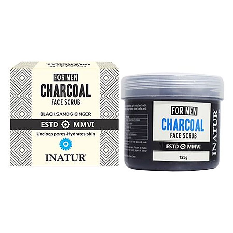 INATUR  Men Charcoal Face Scrub