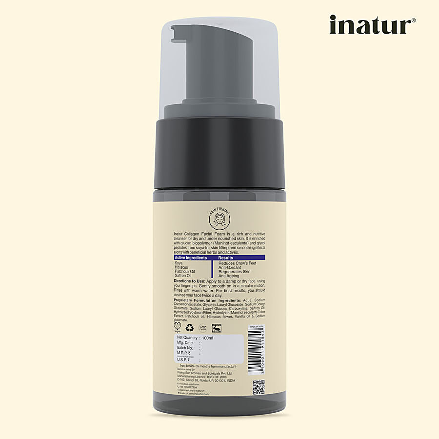 INATUR  Skin Firming Collagen Foaming Facewash - Sulphate Free