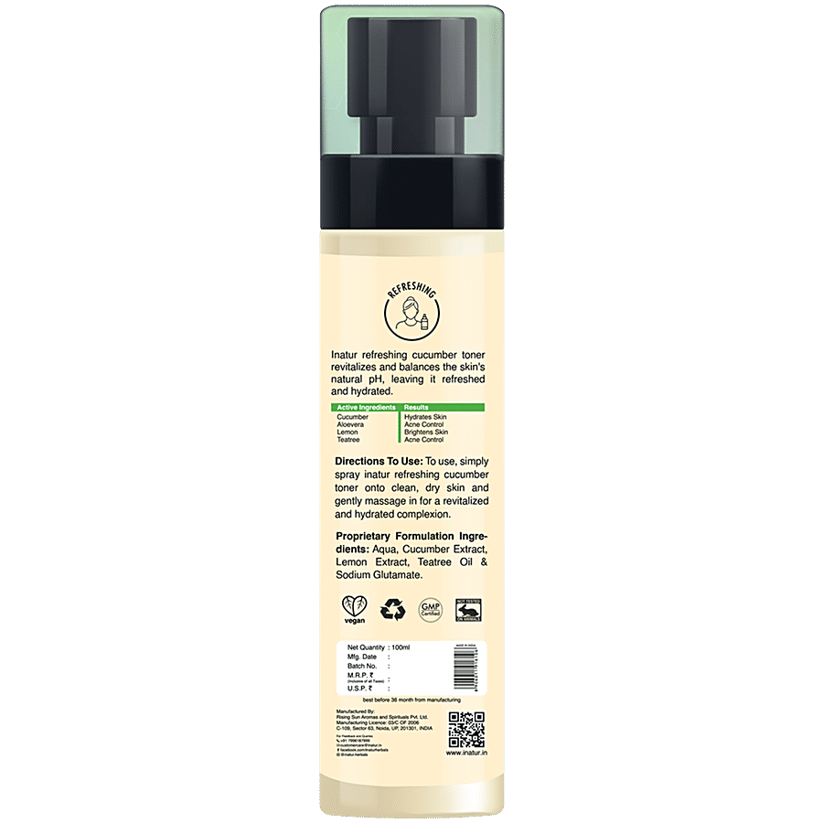 INATUR  Toner Facial Mist - Cucumber