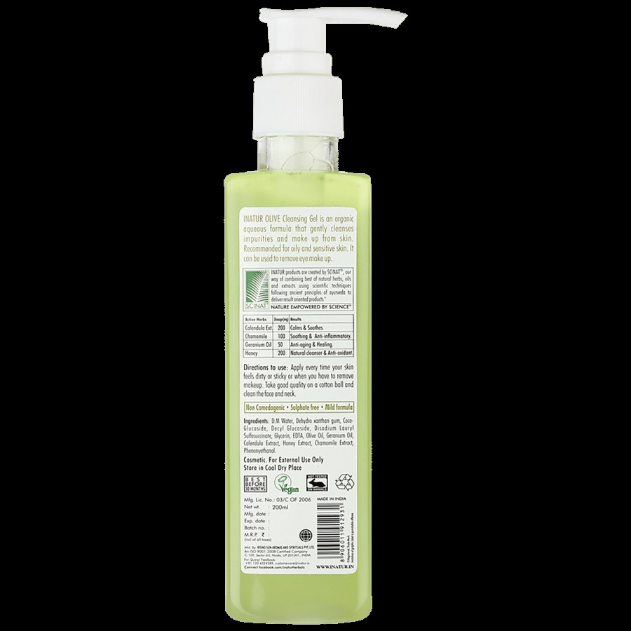 INATUR  Face Cleansing Gel - Olive