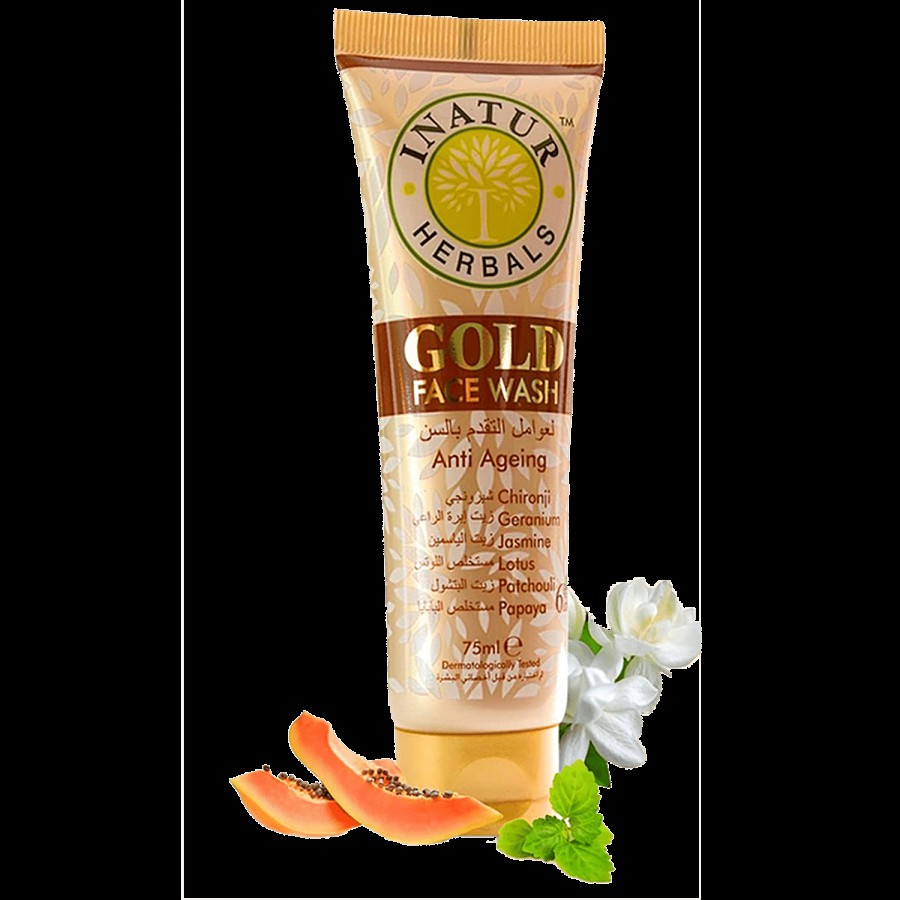 INATUR  Gold Face Wash - Reduces Signs Of Ageing