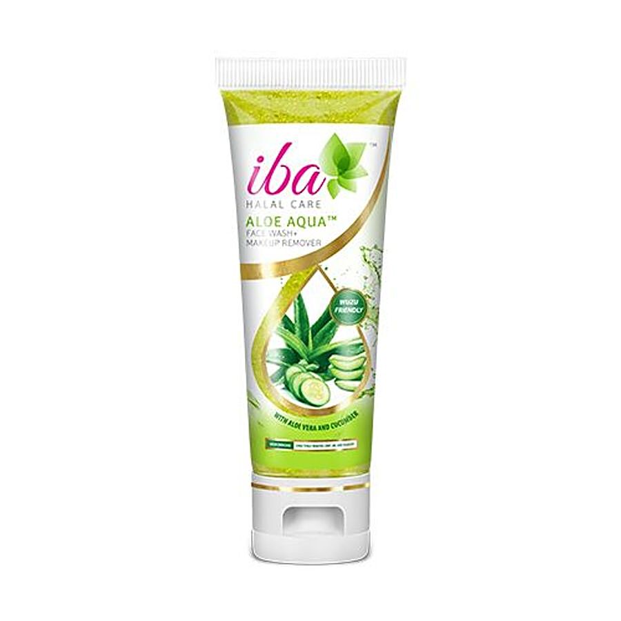 Iba Aloe Aqua Face Wash + Makeup Remover - with Aloe Vera & Cucumber