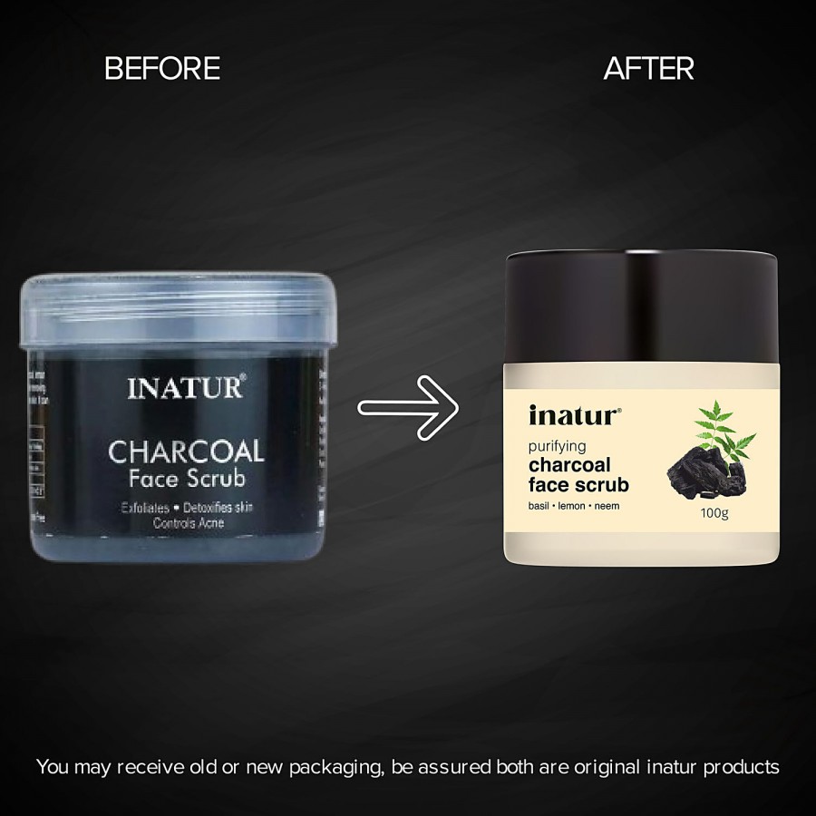 Inatur Charcoal Face Scrub