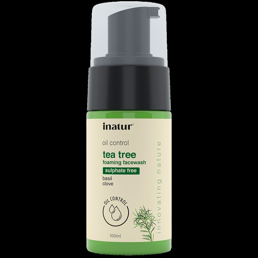 Inatur Oil Control Tea Tree Foaming Facewash