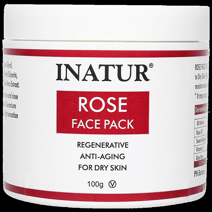 Inatur Rose Face Pack - Almond Oil & Aloe Vera