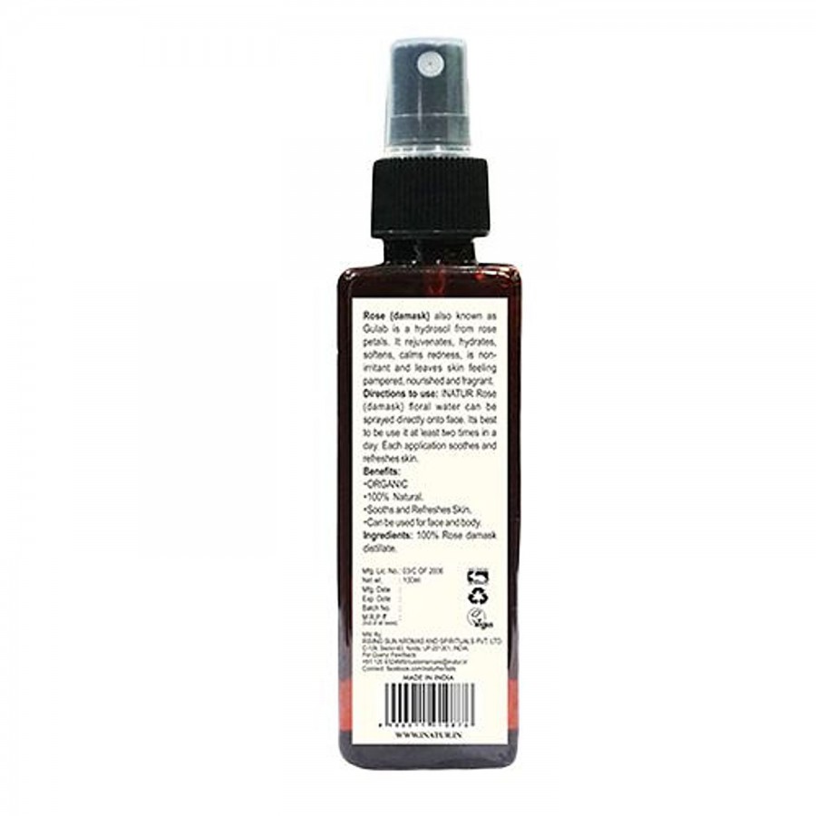 Inatur Rose Hydrosol Floral Water - Distillate of Rose Petals