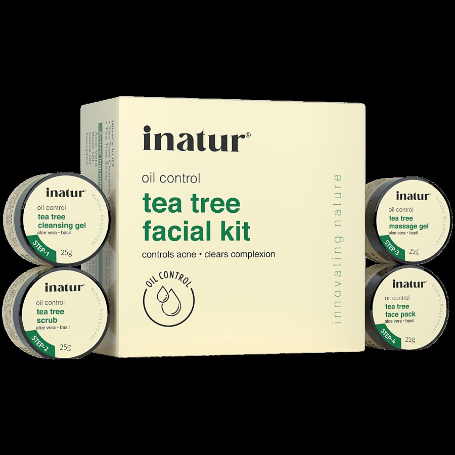 Inatur Tea Tree Facial Pack - Neem & Basil Oil