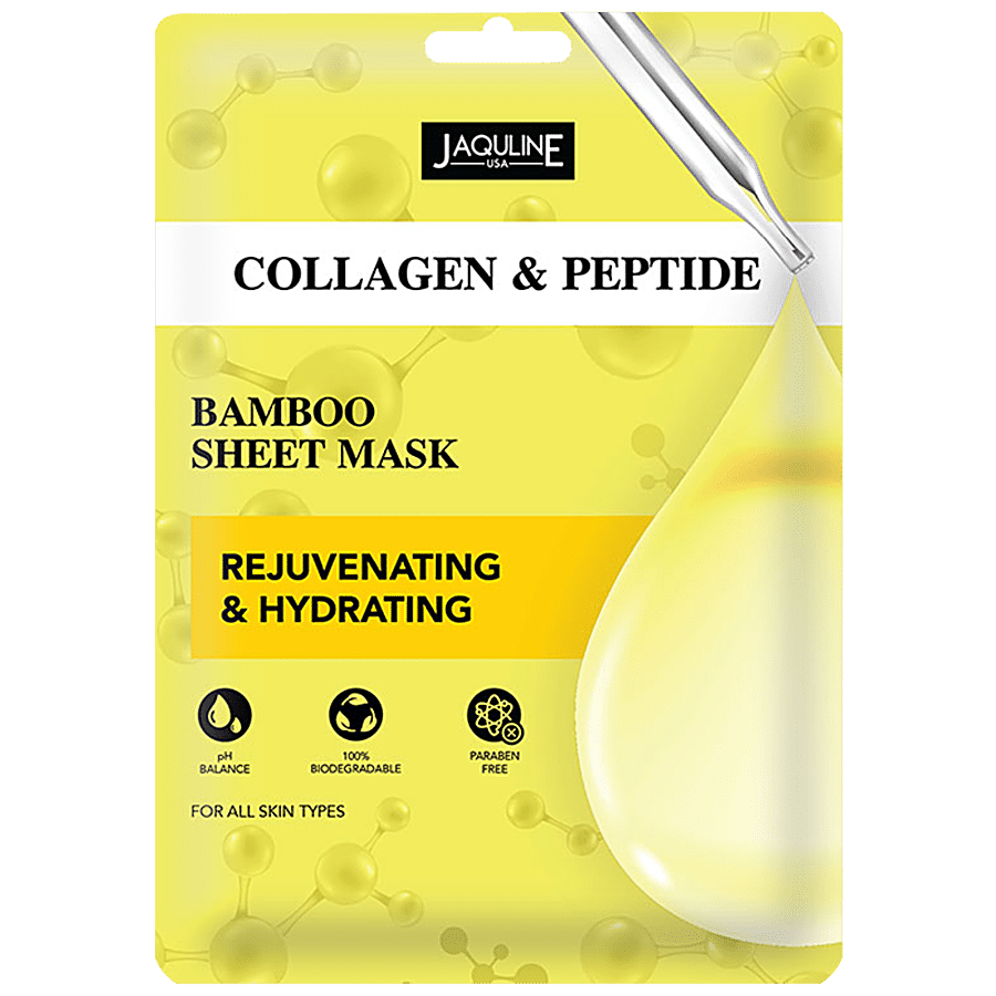 Jaquline USA Collagen & Peptide Bamboo Sheet Mask - Hydrating