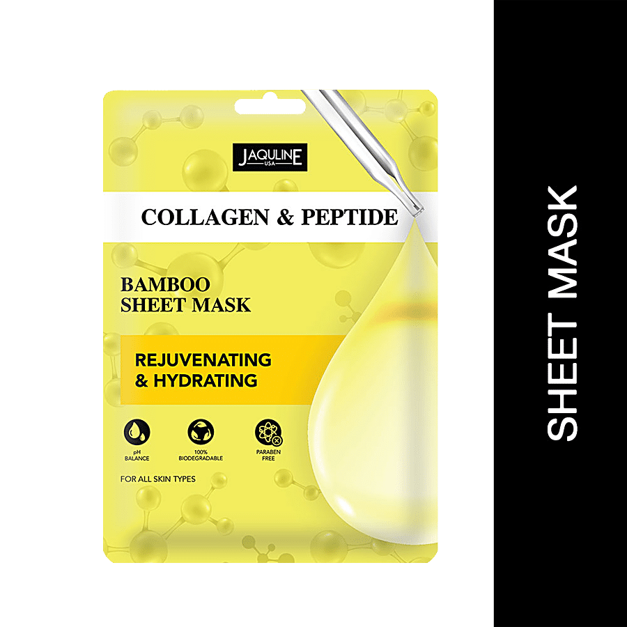 Jaquline USA Collagen & Peptide Bamboo Sheet Mask - Hydrating