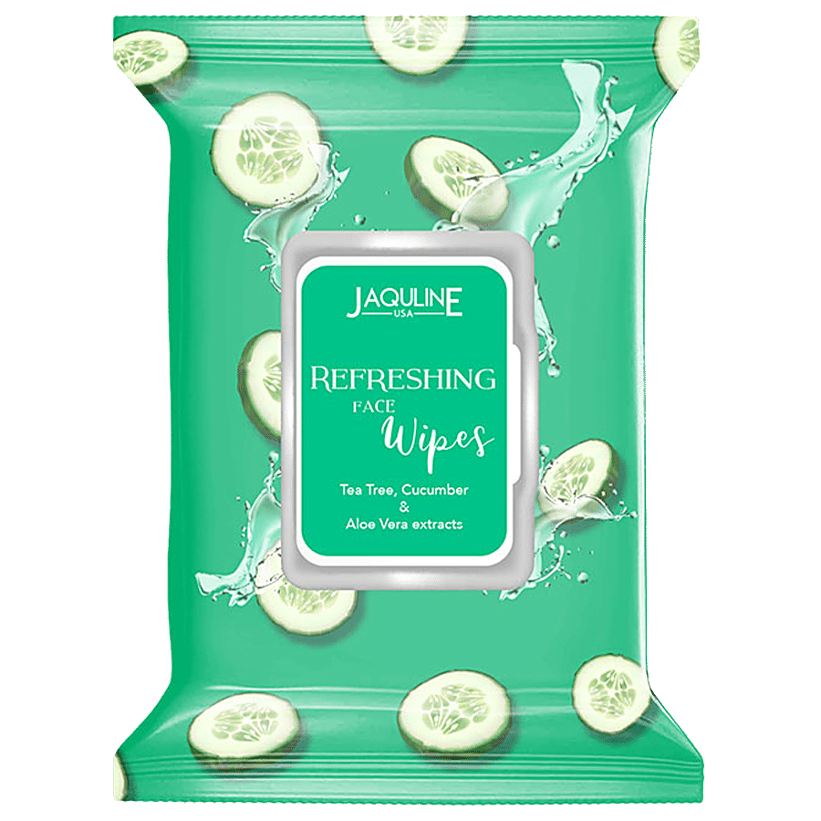 Jaquline USA Refreshing Face Wipes - Tea Tree