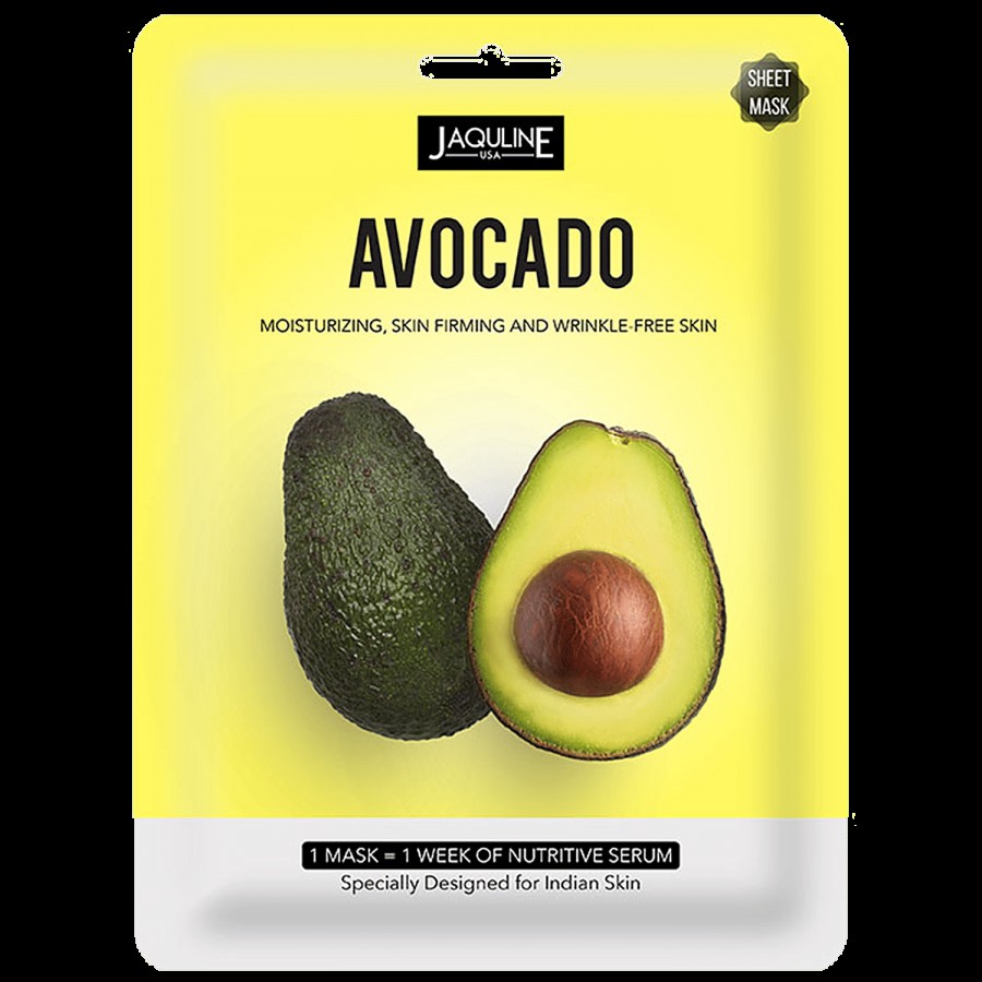 Jaquline USA Avocado Sheet Mask - Moisturizing