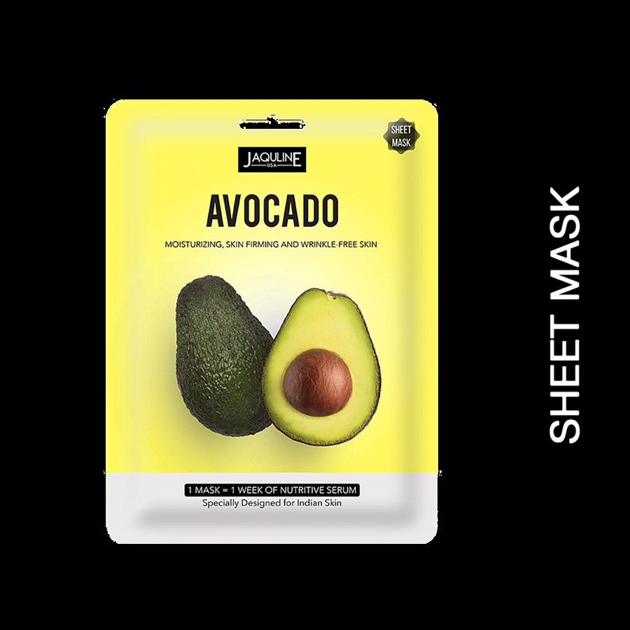 Jaquline USA Avocado Sheet Mask - Moisturizing