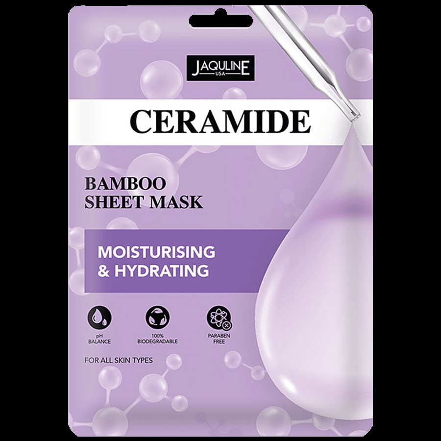 Jaquline USA Ceramide Bamboo Sheet Mask - Moisturising