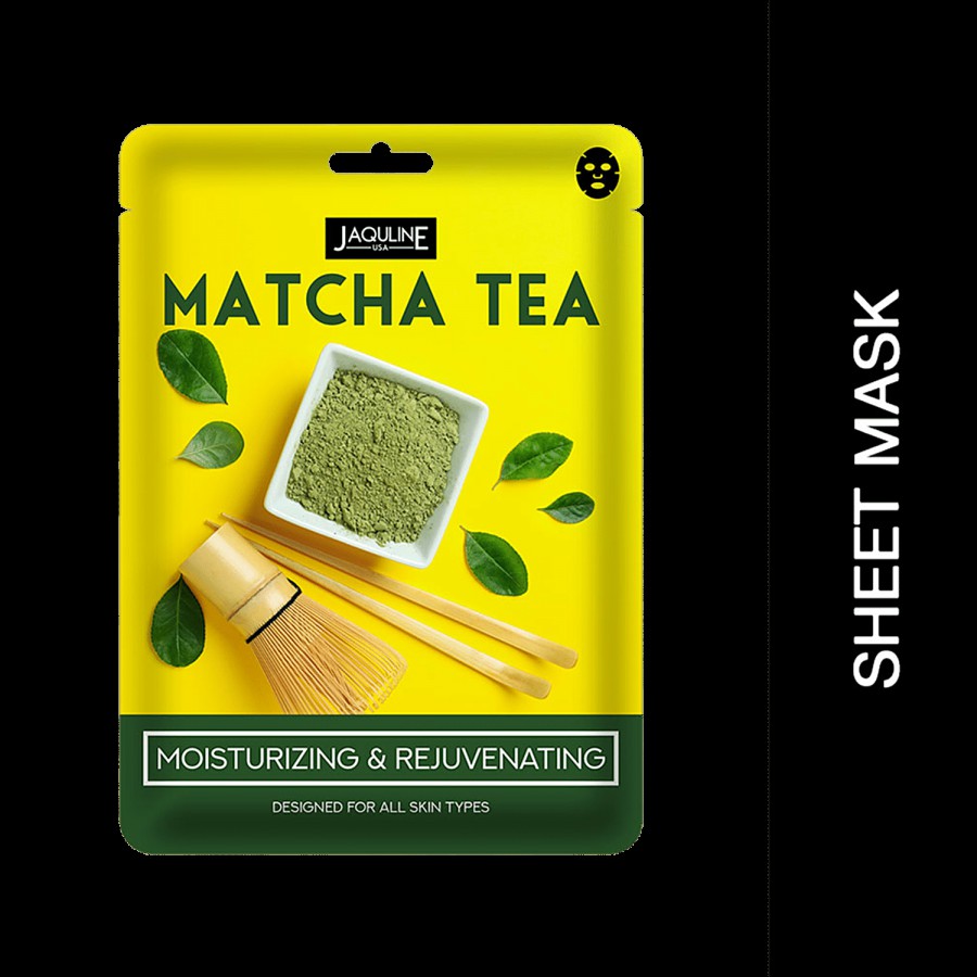 Jaquline USA Matcha Tea Sheet Mask - Moisturizing