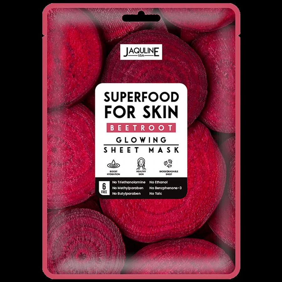 Jaquline USA Superfood Sheet Mask - Beetroot