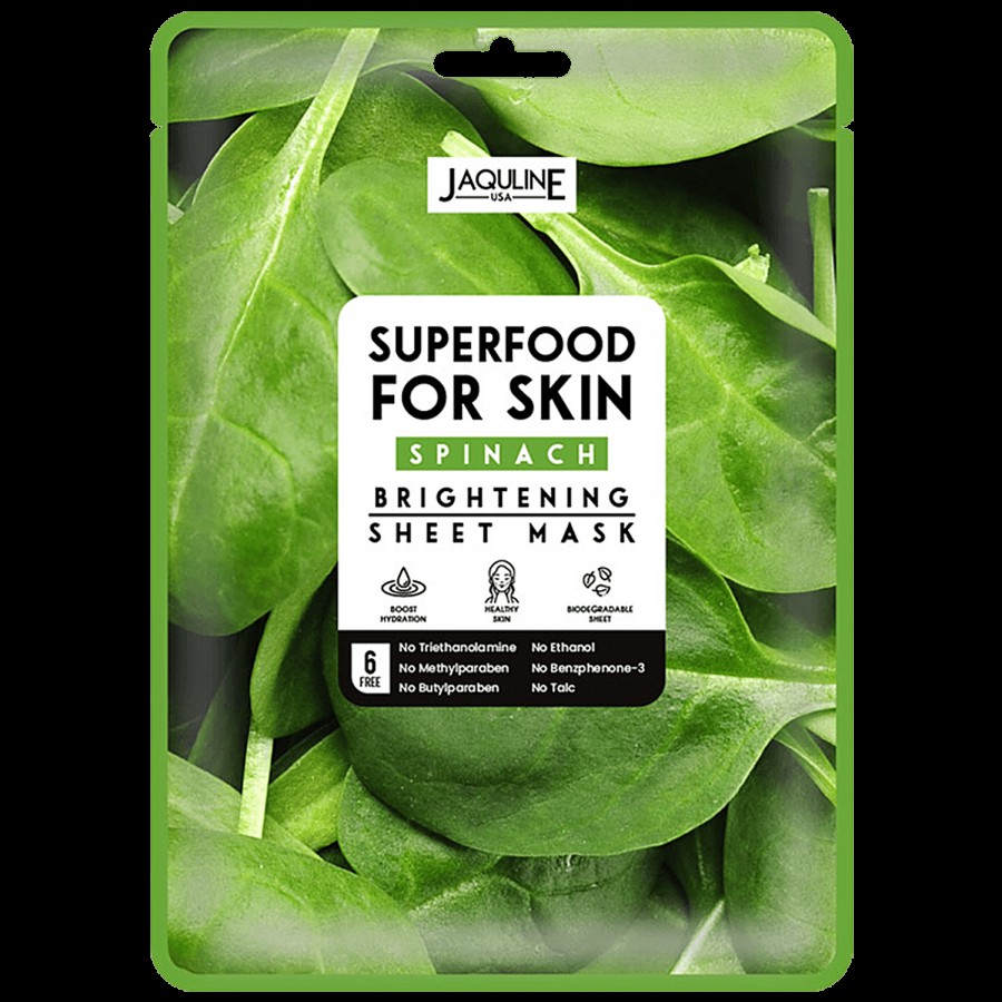 Jaquline USA Superfood Sheet Mask - Spinach