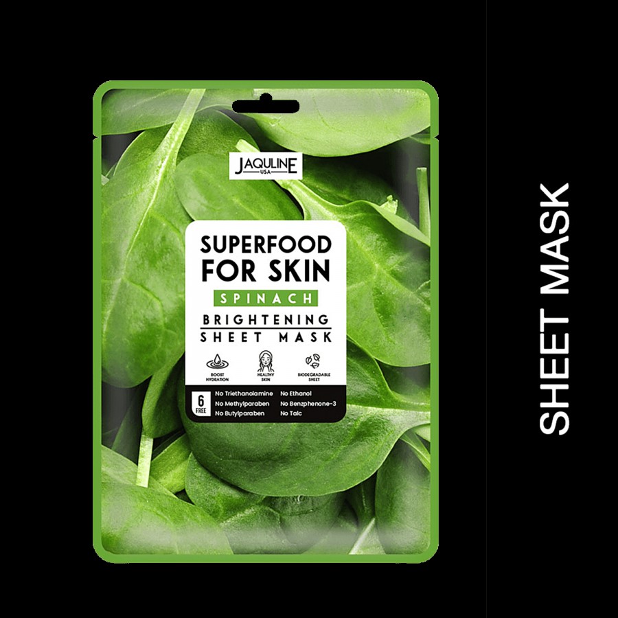 Jaquline USA Superfood Sheet Mask - Spinach