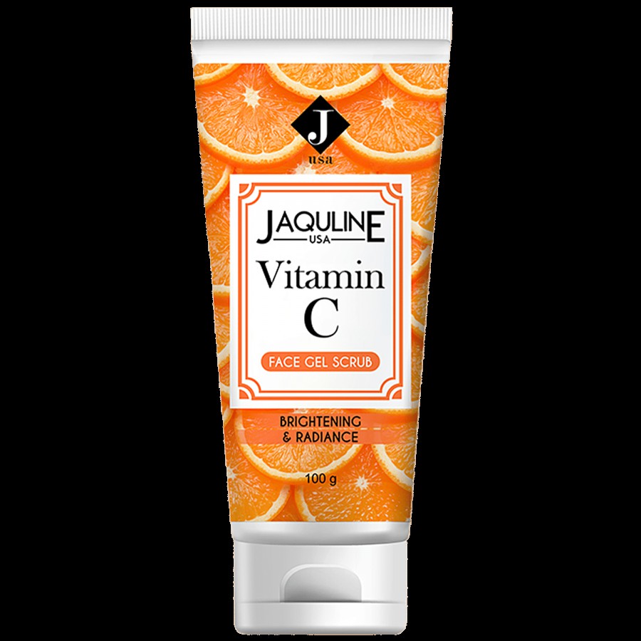 Jaquline USA Vitamin C Face Gel Scrub - Provides Brightness & Radiance