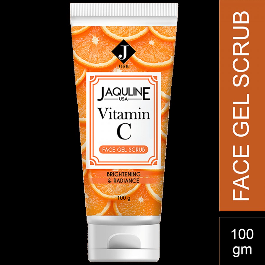 Jaquline USA Vitamin C Face Gel Scrub - Provides Brightness & Radiance