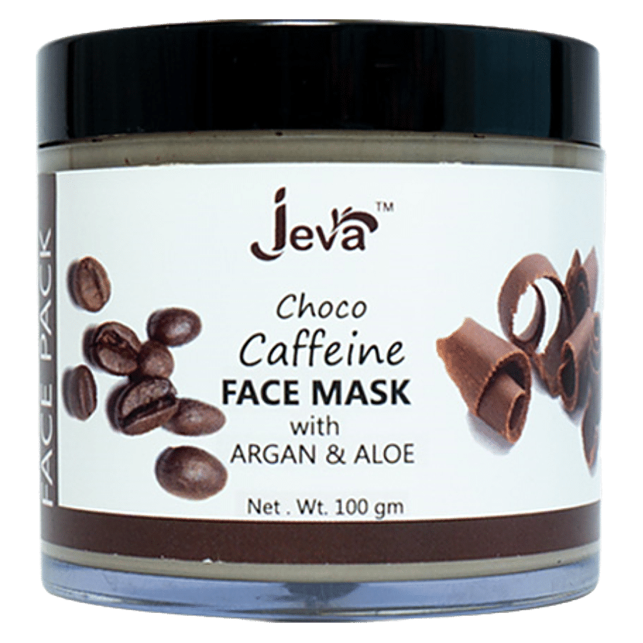 Jeva Choco Caffeine Glow Face Mask - Argan & Aloe