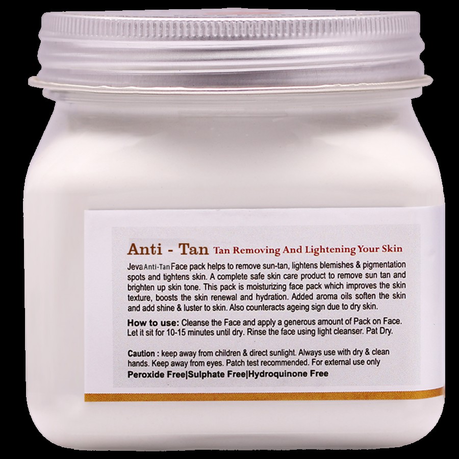 Jeva Anti-tan Tan Removing & Lightening Your Skin Face Pack - Lightens Blemishes