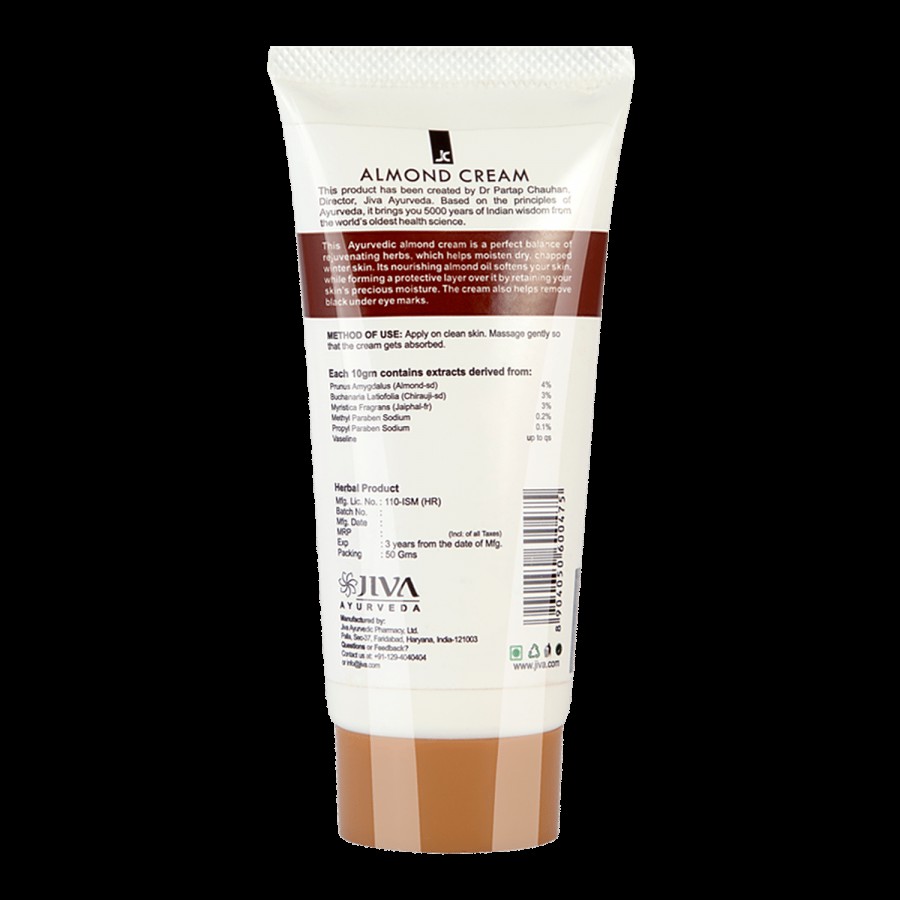 Jiva Ayurveda Almond Cream - For Brightening