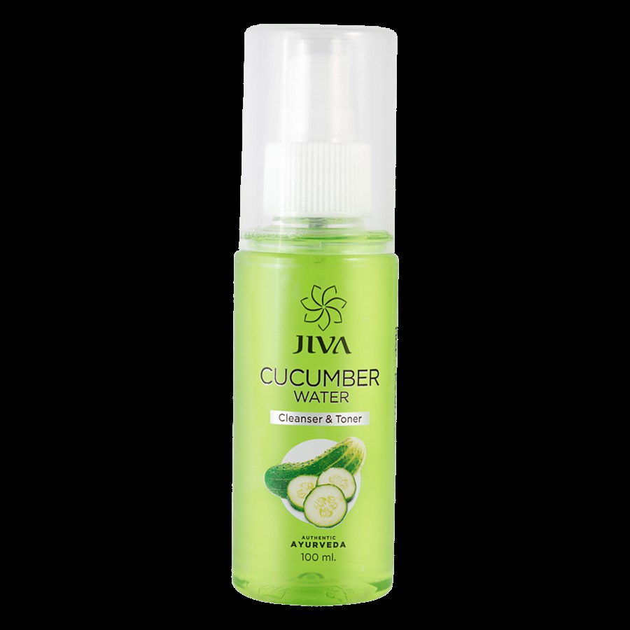 Jiva Ayurveda Cucumber Water Cleanser & Toner - Refreshes The Skin